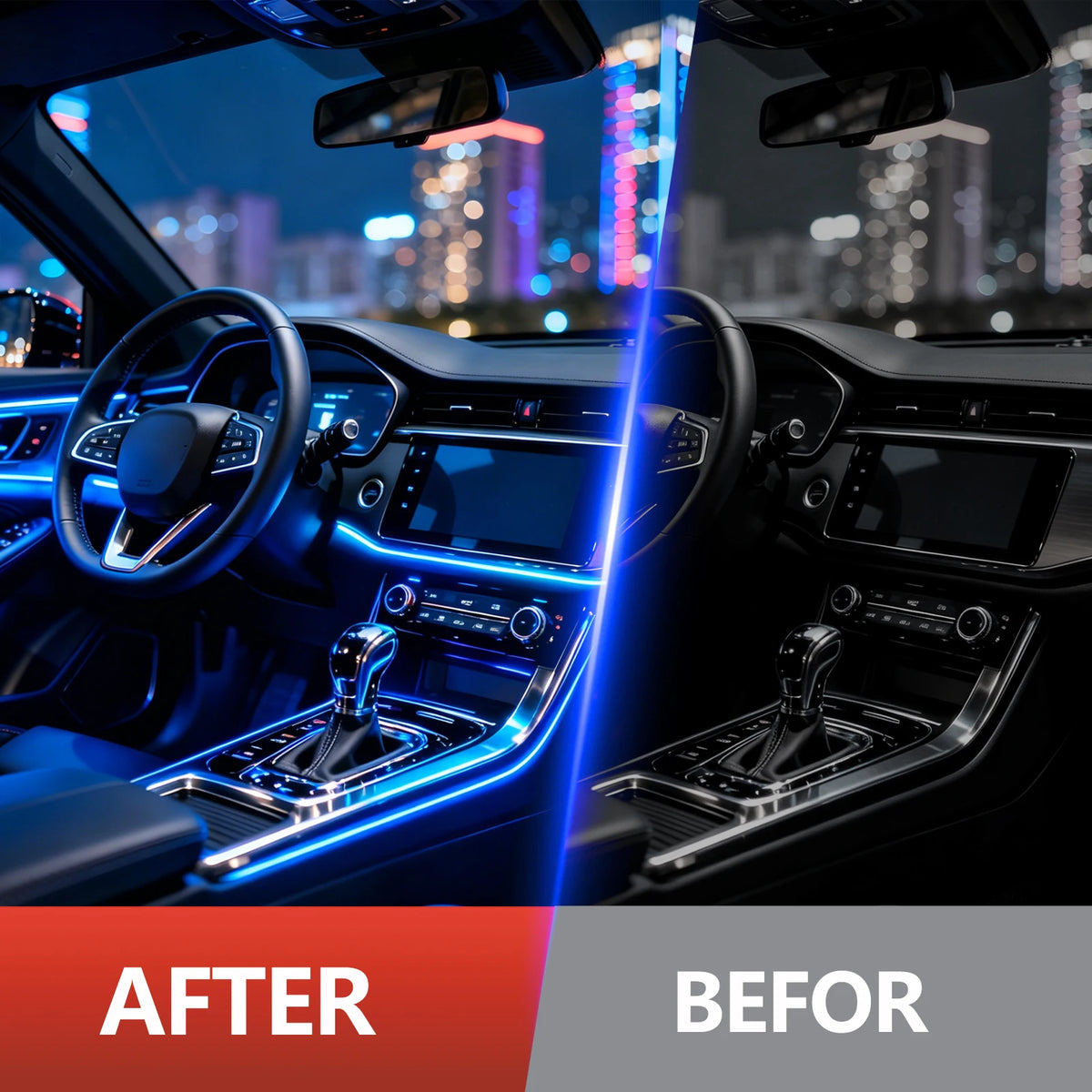 3m/4m/8m Car Ambient Lighting LED Car Interior Strip Light USB with RGB 16 Million Colors Fiber Optics Neon Decorative Lamp