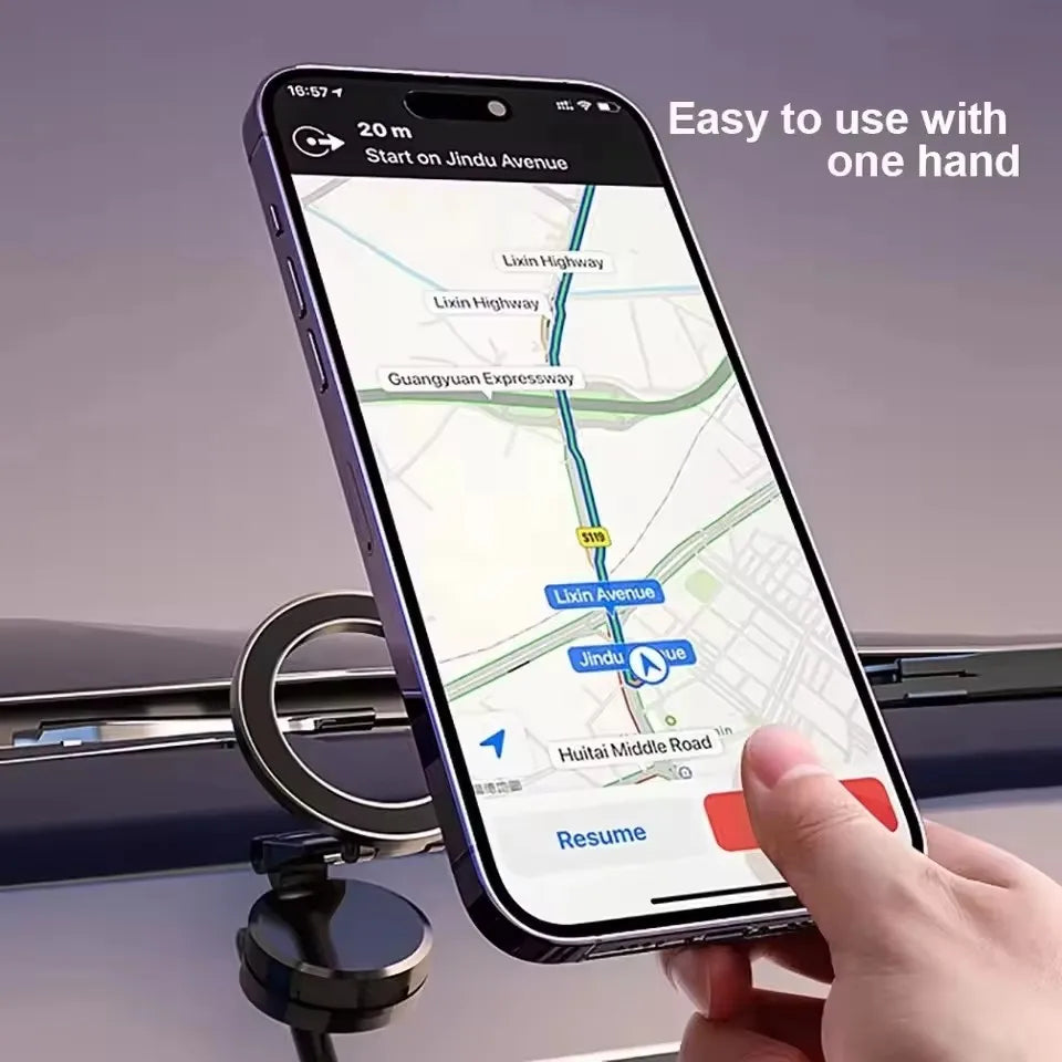 Foldable Magnet Car Mobile Phone Holder for MagSafe 360° Adjustable Magnetic Car Mount Stand for iPhone 17 Huawei Xiaomi In Car
