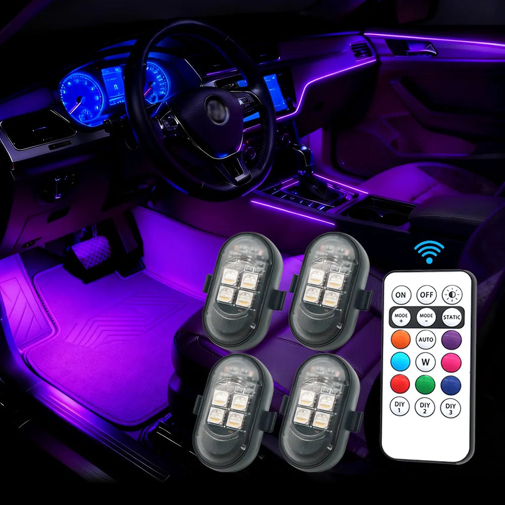 Wiederaufladbares LED-Beleuchtungsset für das Auto