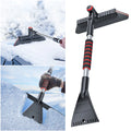 2 In 1 Extendable Ice Scraper Multifunctional Windshield Snow Remover Ergonomic Handle Snow Brush Defrost Broom Car Accessories